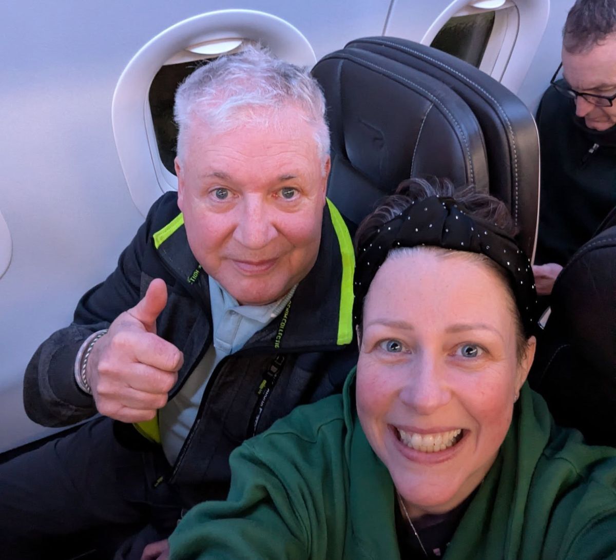 Eilidh Lowell with her dad Kenny MacLeod on the firt leg of their journey to Mexico. Photograph: Eilidh Lowell Eilidh Lowell with her dad Kenny MacLeod on the firt leg of their journey to Mexico. Photograph: Eilidh Lowell