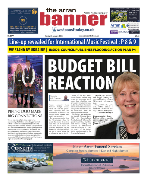 Arran Banner 23rd January 2026