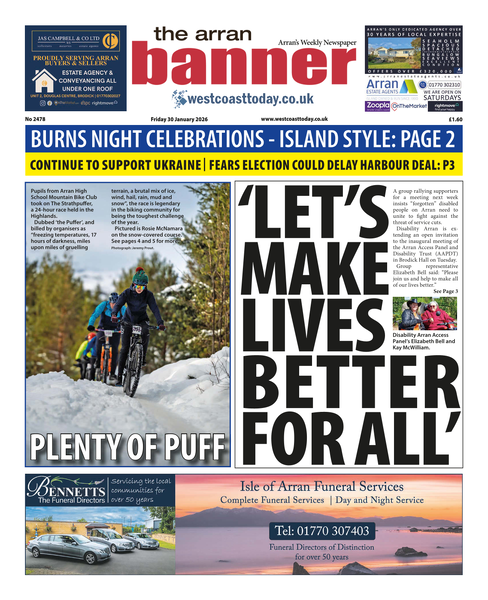 Arran Banner 30th January 2026