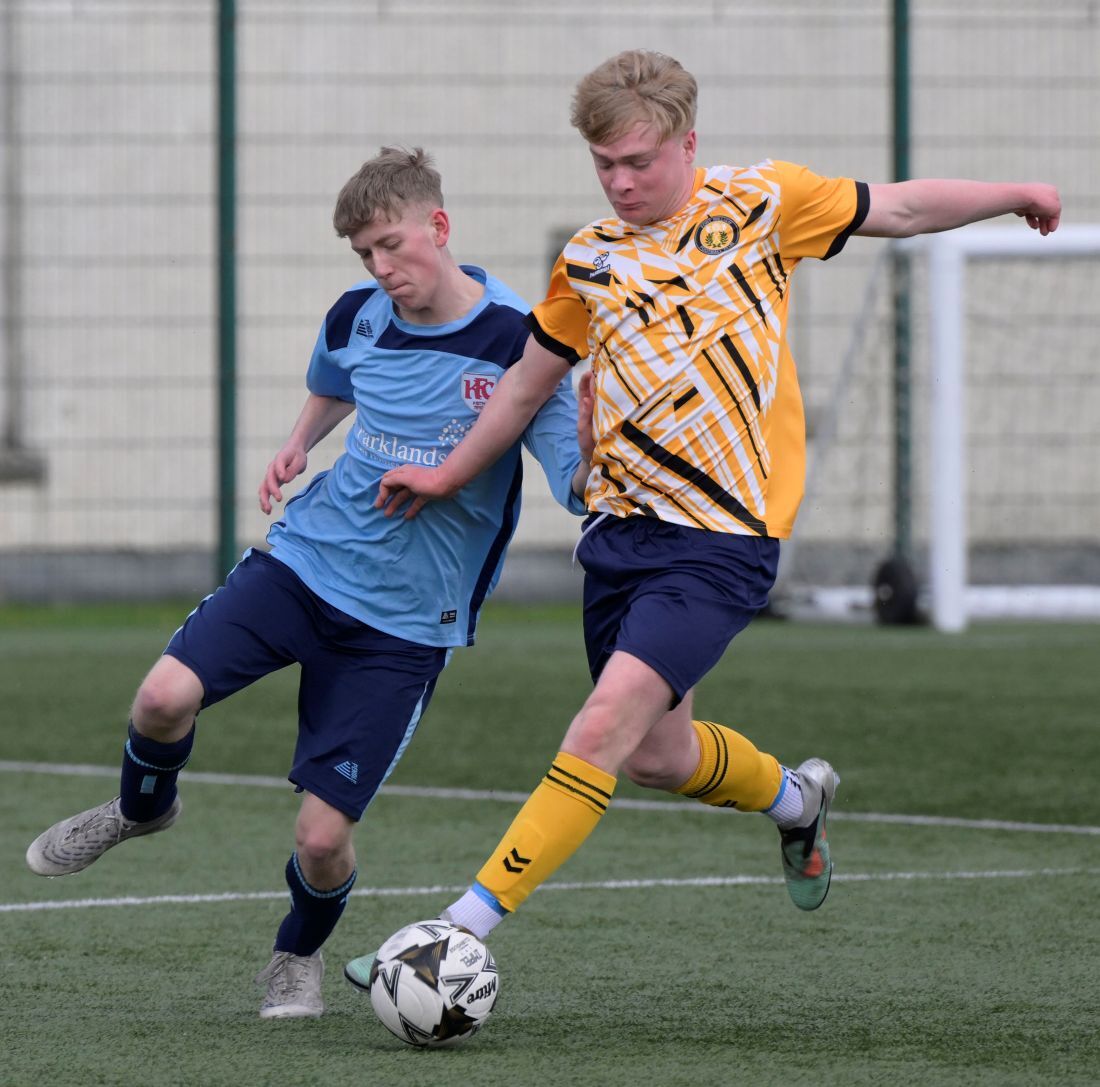 Lewis Luxton played in the Fort 1st team on Saturday and gave a powerful performance for the Under 18s the following day. Iain Ferguson, alba.photos.