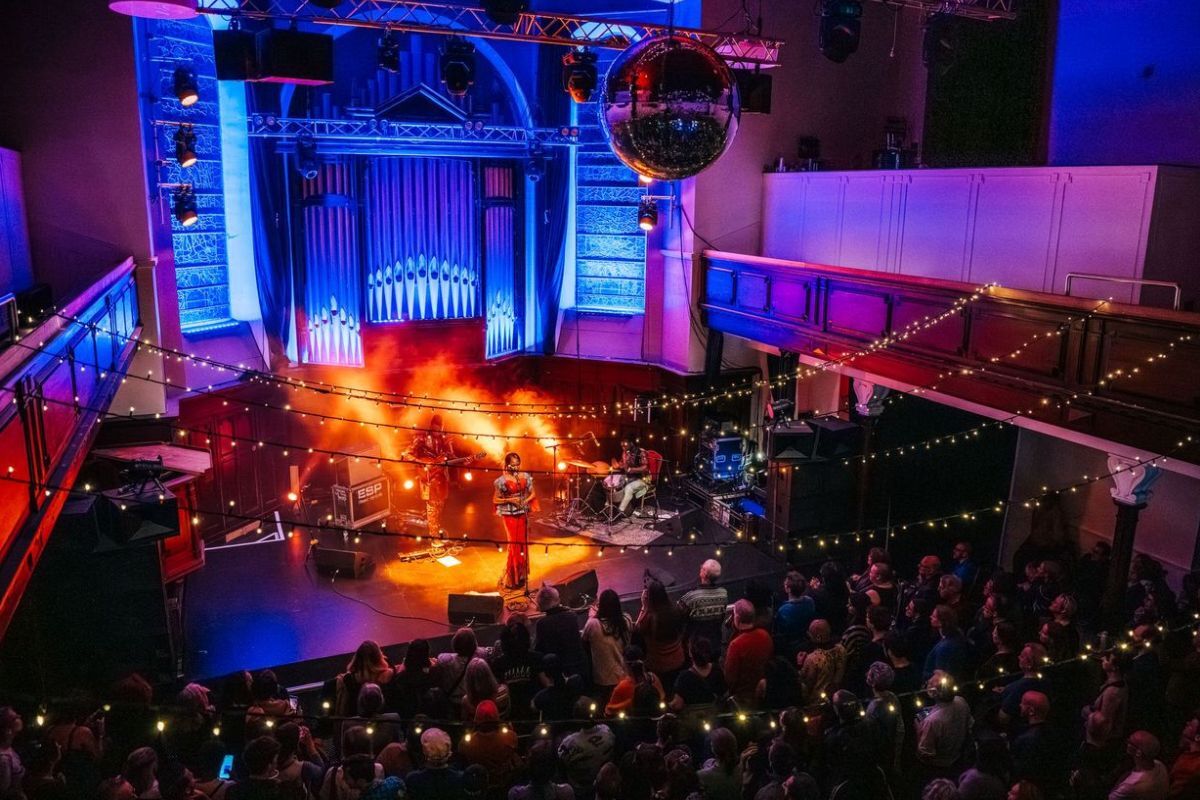 Rokia Kone on stage at St George's, one of the 25 venues across Glasagow staging this year's Celtic Connections. Photograph: Celtic Connections