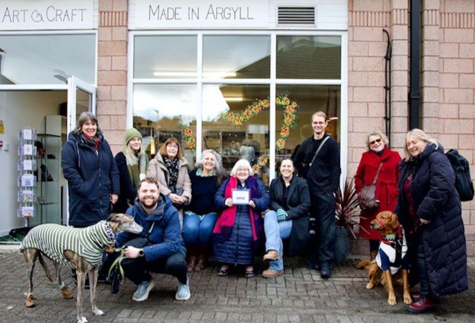 New look Made In Argyll with its crafters, artists and supporters gathering for the recent launch. Photograph: Joy Cameron