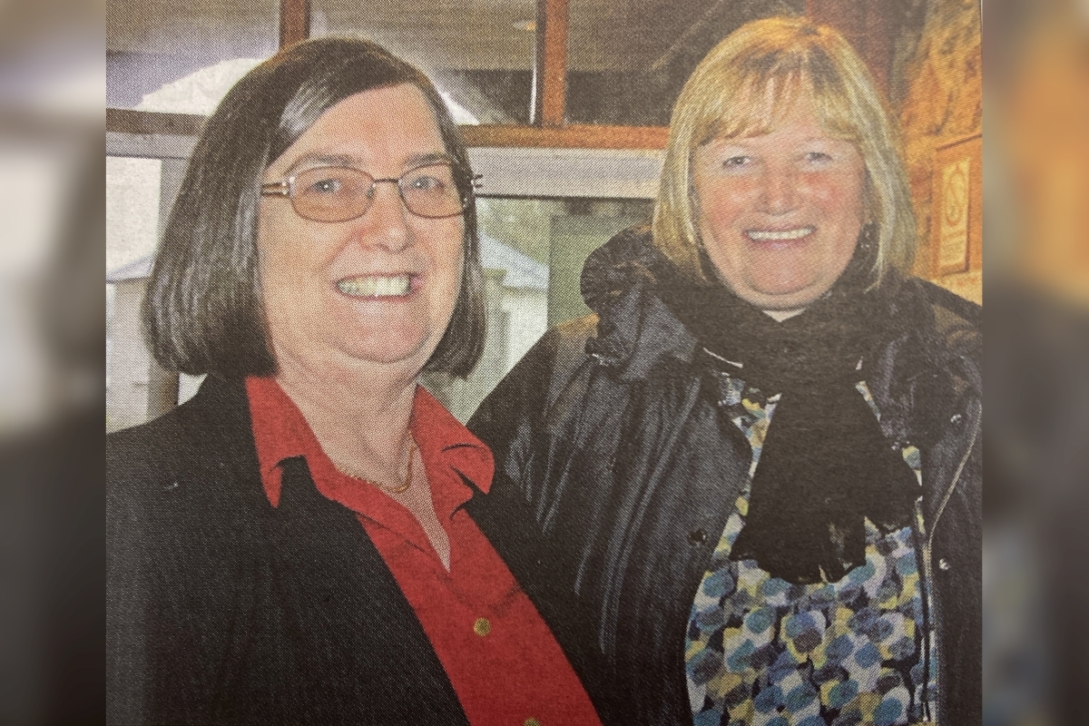 2016: Barbara Cutler, left, and Mary Semple are delighted to have championed the new 3G mobile coverage in Ormsary.&nbsp;