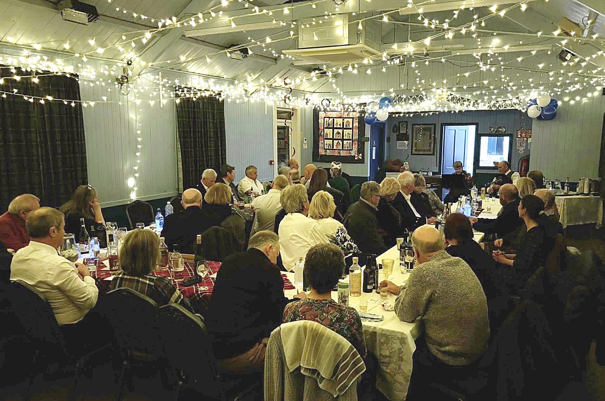 The inaugural Burns celebration by the Arran Whisky Society attracted over 40 guests at Kildonan Village Hall. Photograph: Arran Whisky Society. The inaugural Burns celebration by the Arran Whisky Society attracted over 40 guests at Kildonan Village Hall. Photograph: Arran Whisky Society.