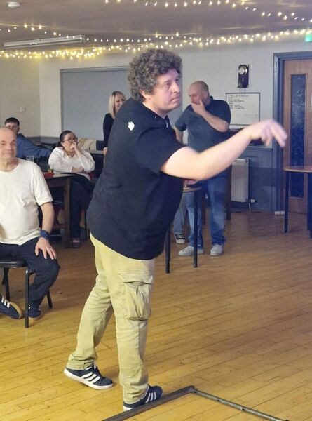 Eventual winner Ruaridh McAulay locks in during the final.