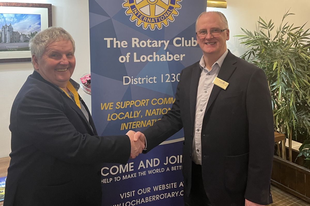 Estate agent Peter makes himself at home at Rotary lunch