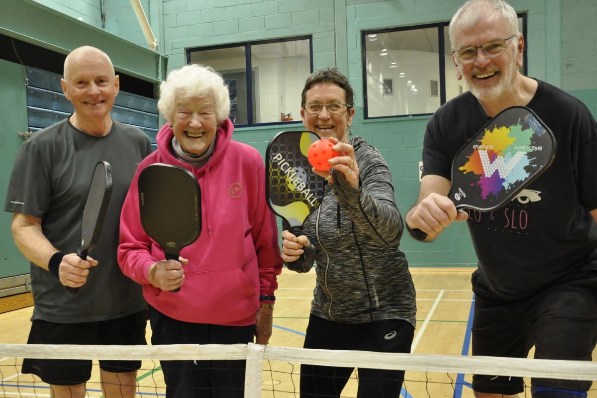 u3a pickle ball players meet Monday mornings at Atlantis Leisure. 