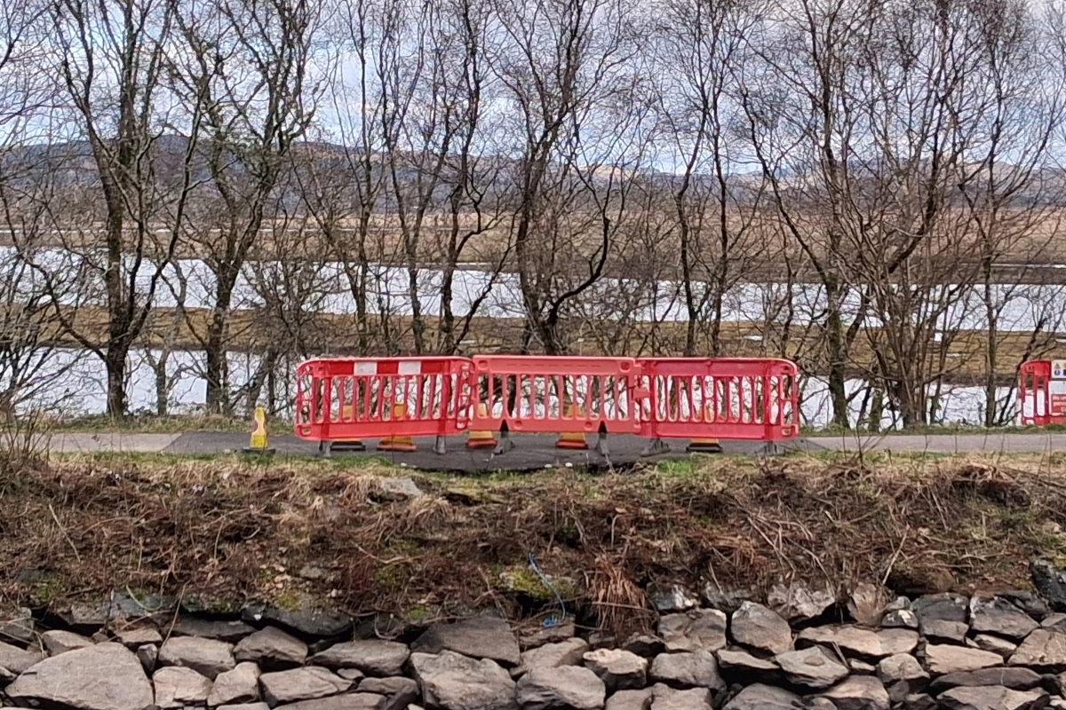 Crinan sinkhole being plugged