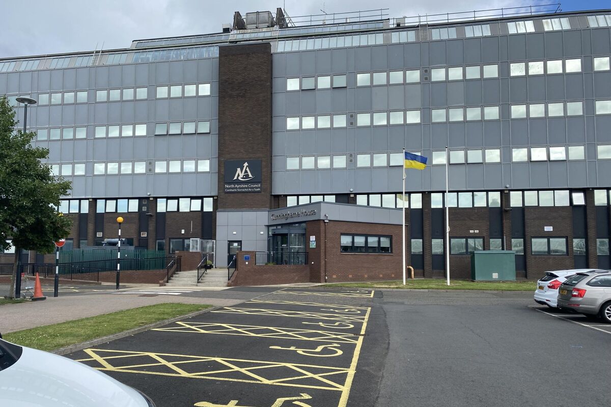 Cunninghame House in Irvine is North Ayrshire Council's main administration centre. Photograph: NAC.