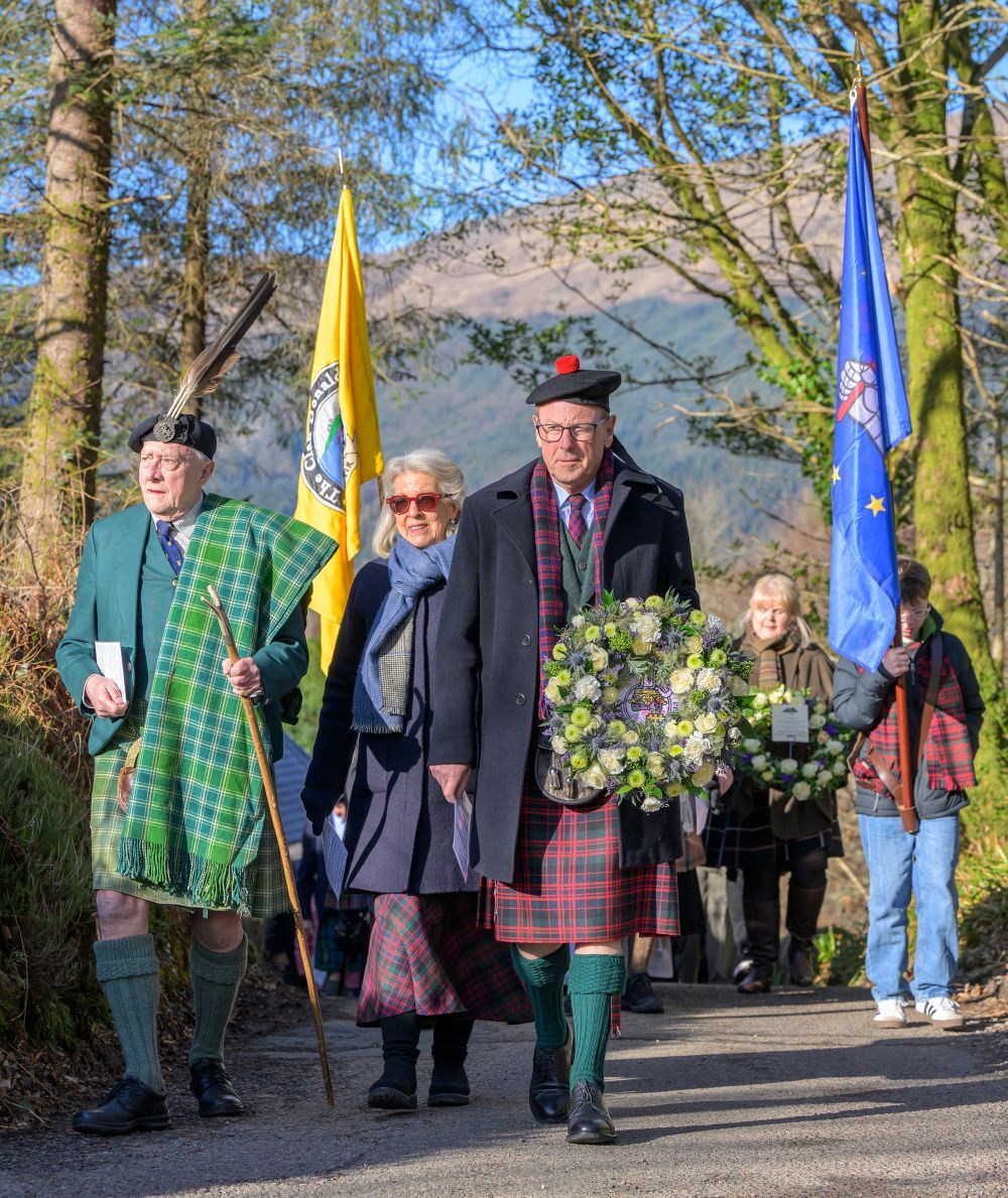 Alan MacDonald leads the procession. Photograph: Phil Hughes.