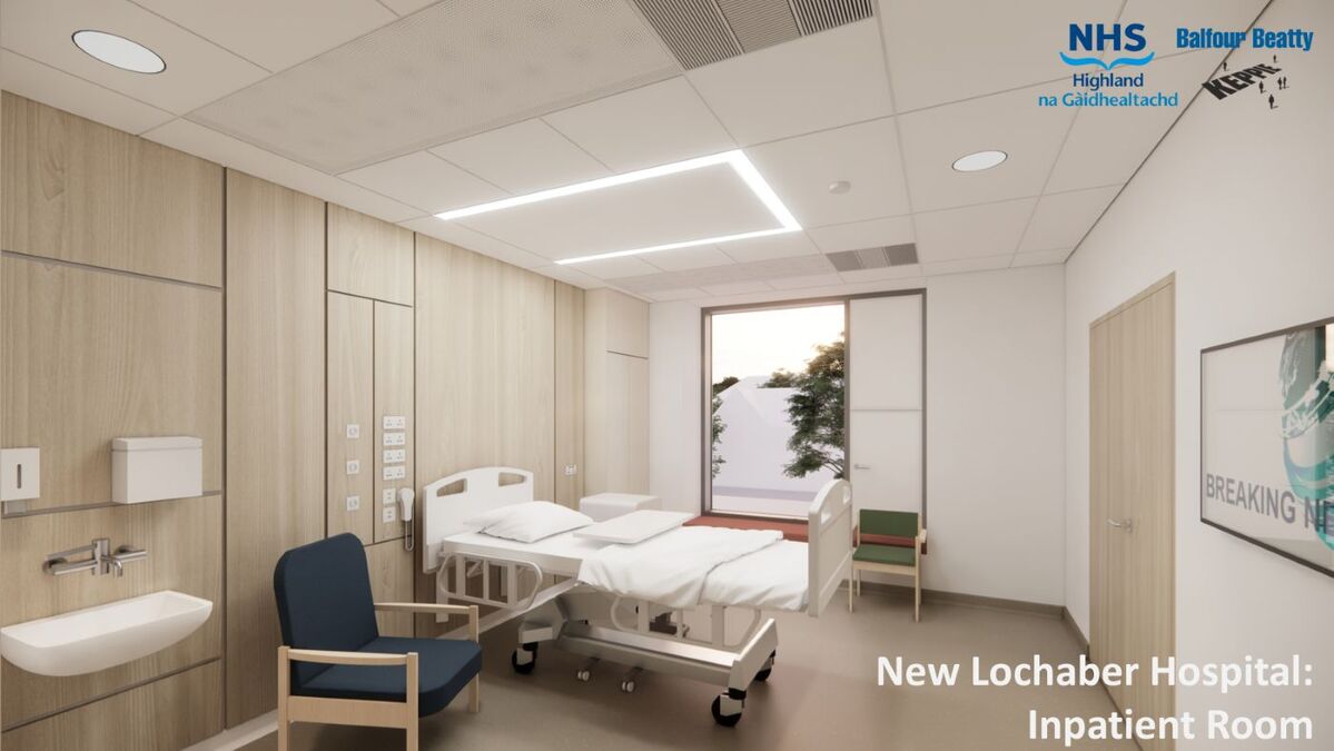 New Belford inpatient room (artists impression) by Keppie Design.