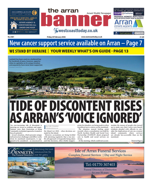 Arran Banner 20th February 2026