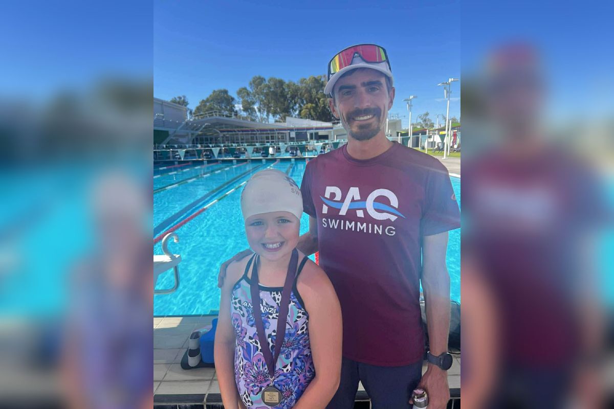 Campbeltown youngster makes waves with record-breaking Australian swimming debut