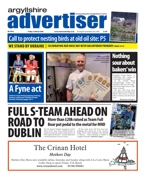 Argyllshire Advertiser 13th March 2026