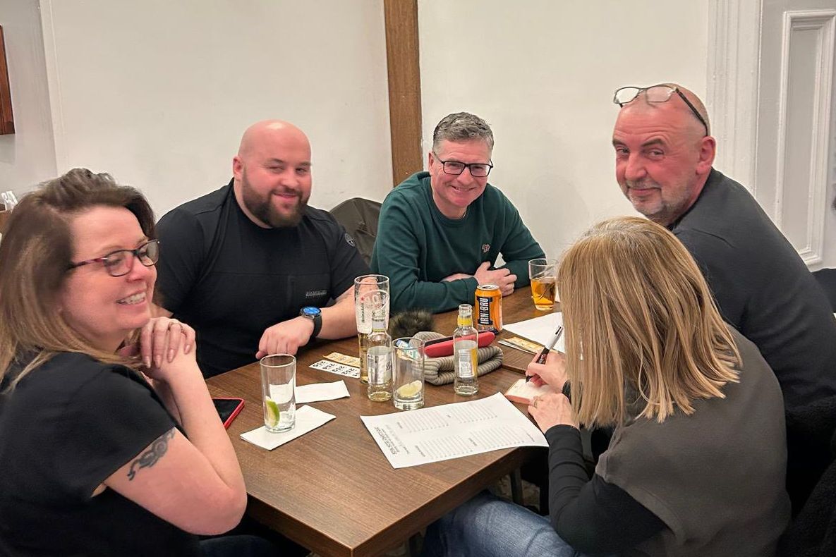 Just some of the quiz players, helping raise funds for Eilidh Lowell at The Royal Hotel. Photograph: The McLeod family. 