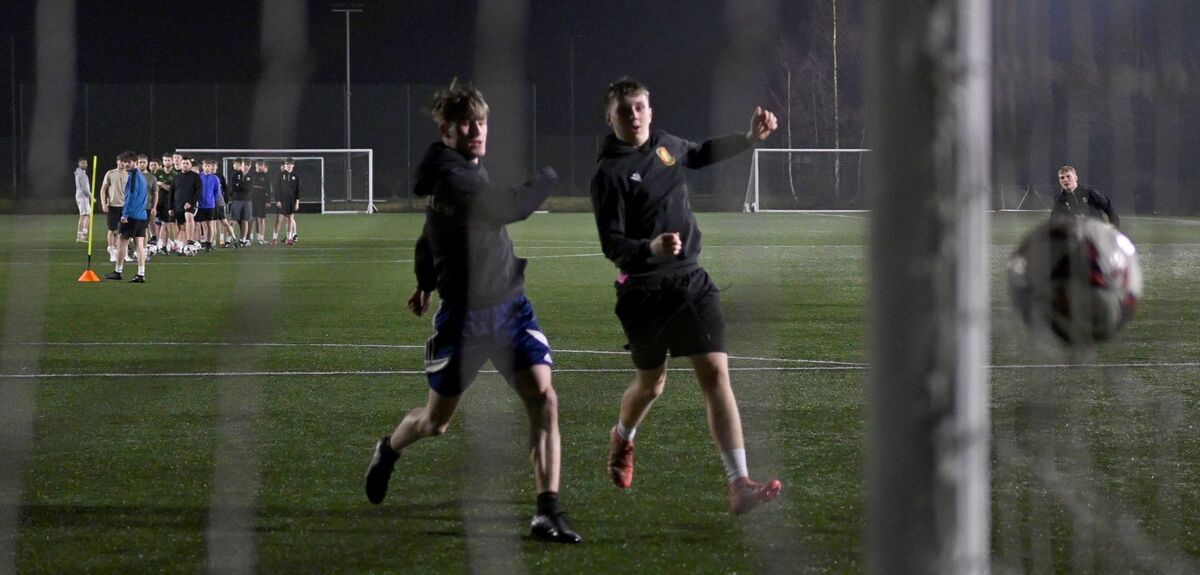 A shot at goal while others wait their turn. Photograph: Iain Ferguson, alba.photos.