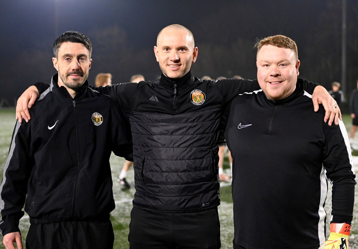 Fort Reserves Management team, from left, Scott Hunter, Oliver Stephen and Bradley Cameron. Photograph: Iain Ferguson, alba.photos.
