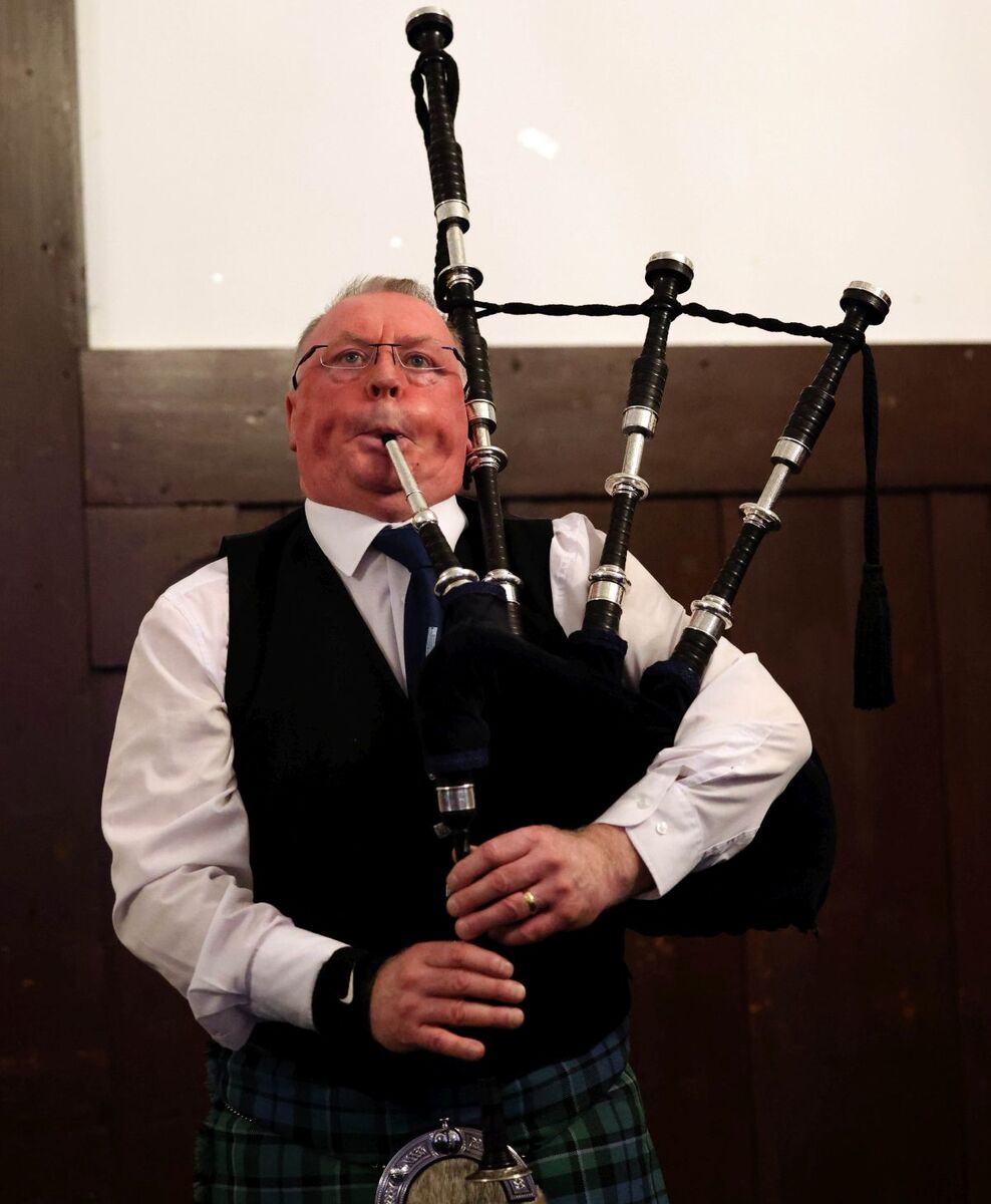 Wille McCallum performing at Netherlorn Piping Society's March recital. Photograph: Kevin McGlynn