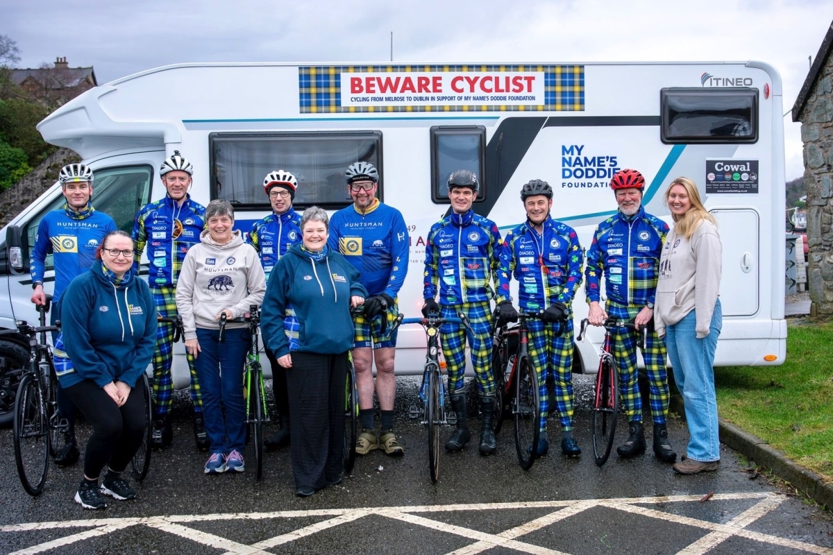 Dunadd cyclists do Doddie proud