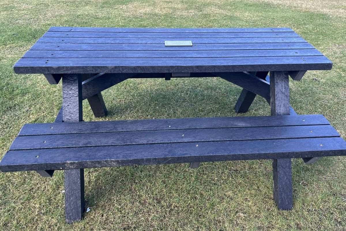 An Aird memorial benches pay tribute to Scott, Lewis and Fergus