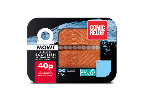 Mowi in branding first with &lsquo;Comic Relief&rsquo; pack