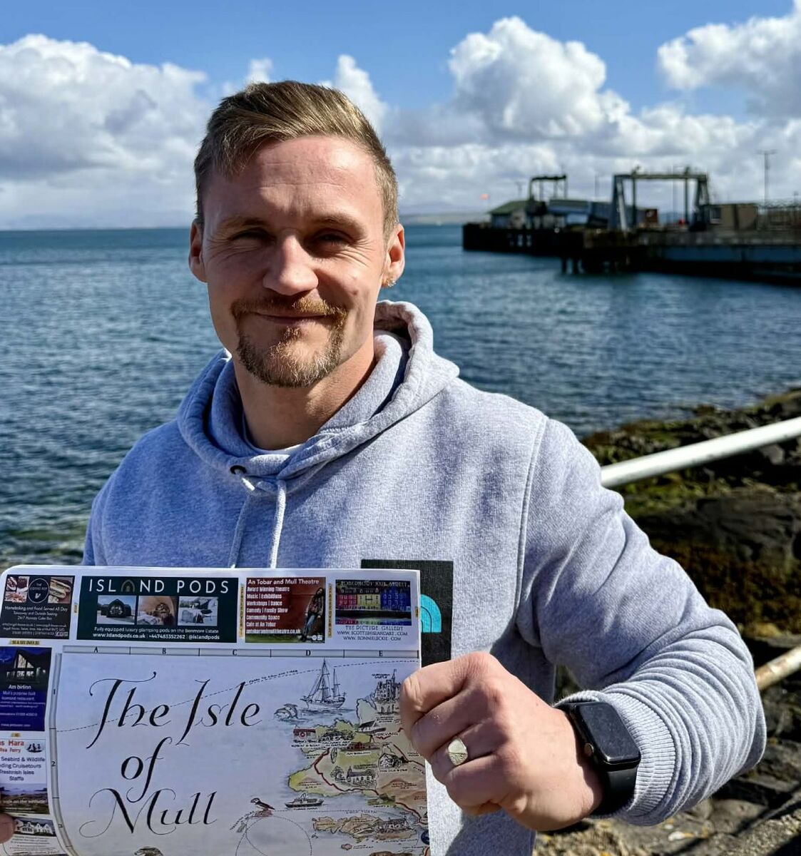 Andrew Noble ready for Mull tourists. Photograph: Andrew Noble