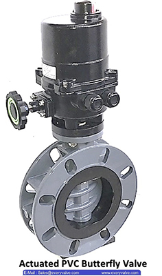 PVC Pneumatic Actuated Butterfly Valve