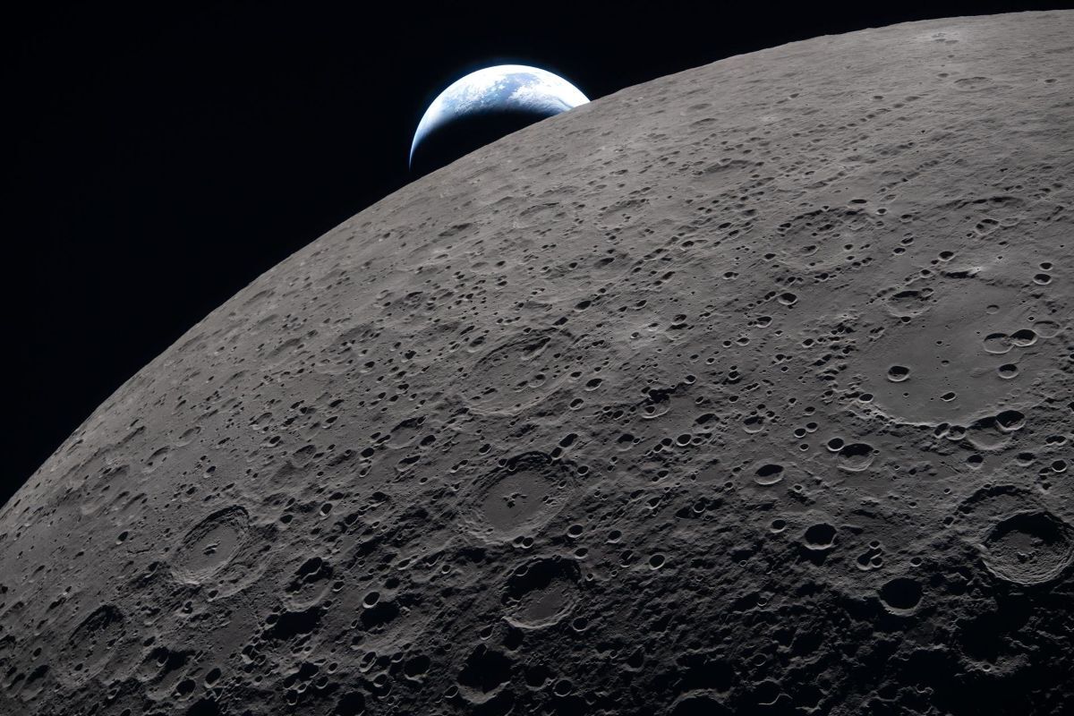 The Moon as seen from Artemis II in April 2026.