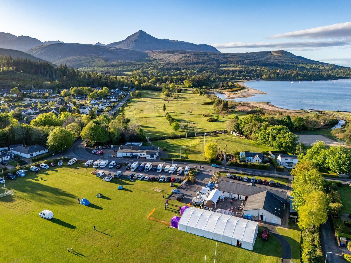 The Arran Rock and Blues Festival will take place at Ormidale Sports Park and the neighbouring Brodick Golf Club. Photograph: Events Arran. 