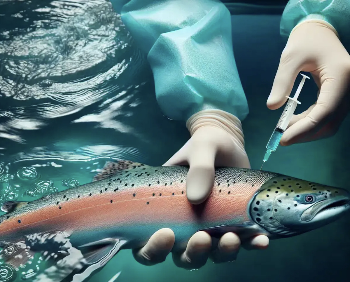 Salmon vaccine AI generated ldscp