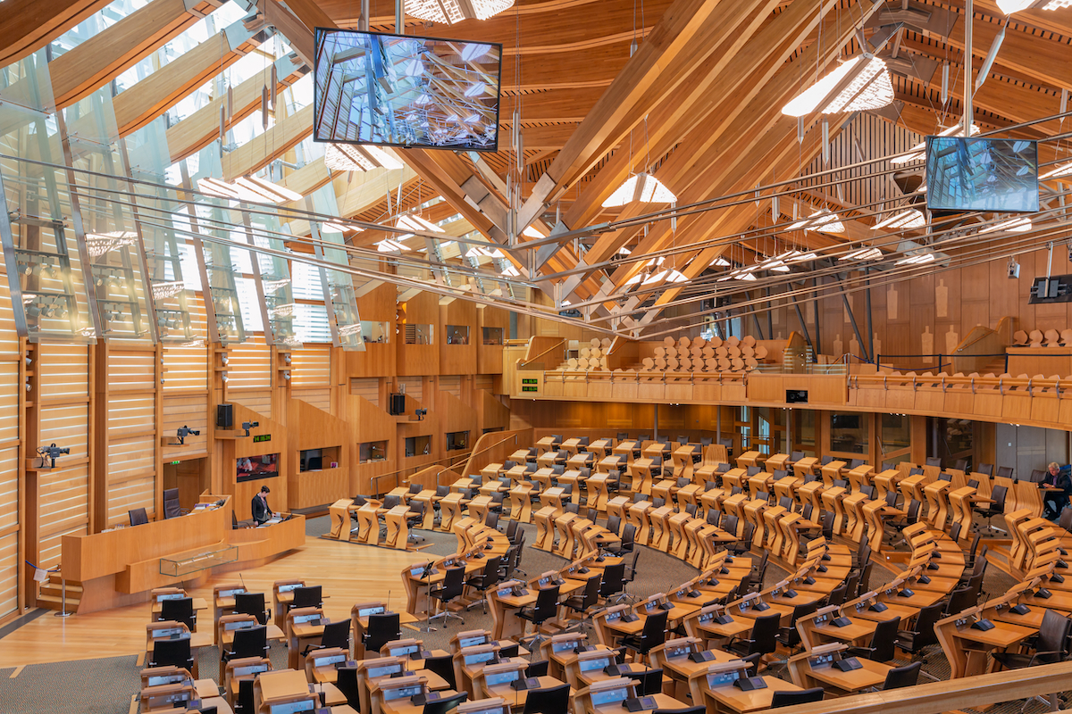 Scottish Parliament debating chamber AdobeStock 531103004 Editorial Use Only web