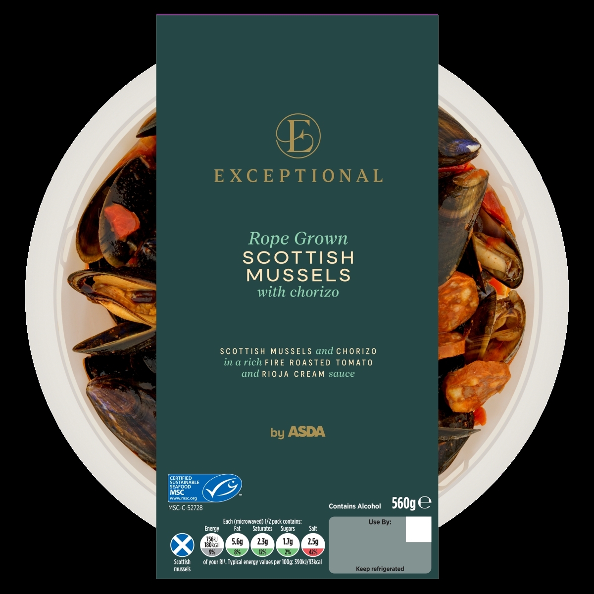 Scottish mussels in bowl Asda