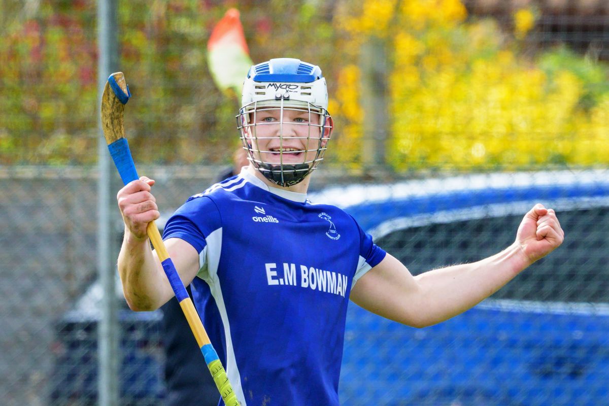 Shane O'Rua celebrates after scoring the opening goal for Kilmallie. Photograph: Neil G Paterson.