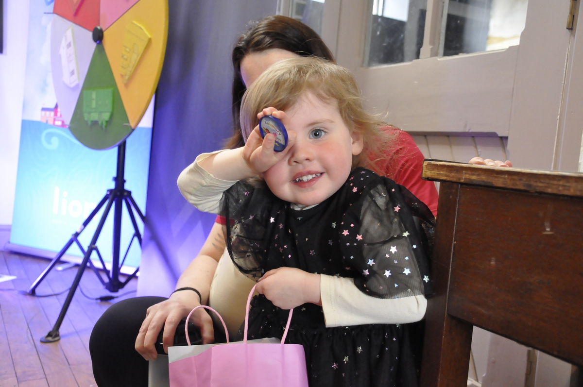 ow t17 wee fern shows of her badge from the Balamory goodie bag