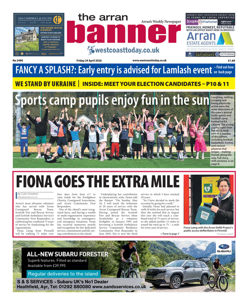 Arran Banner 24th April 2026
