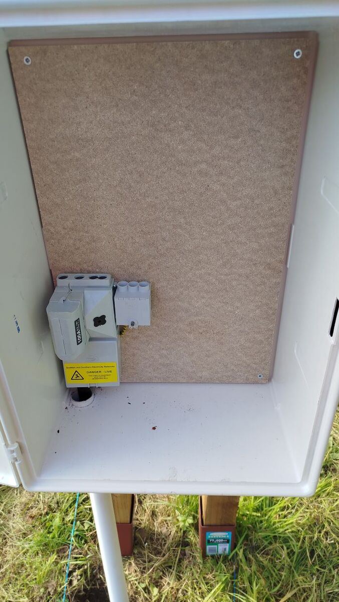 The currently empty metre box.