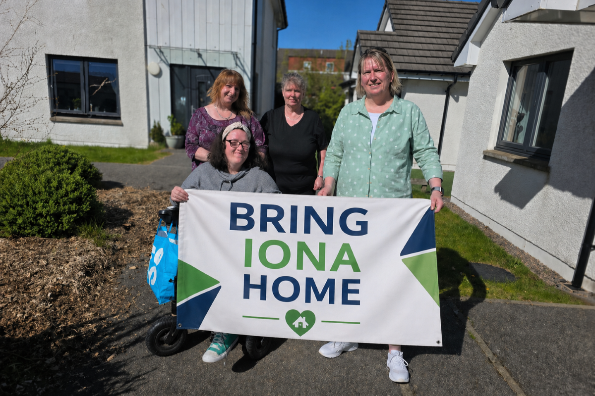 Iona Grant met constituency candidate Laura Hansler and fellow campaigners Janis Strachan and Debbie Carmichael at her home in Fort William.
