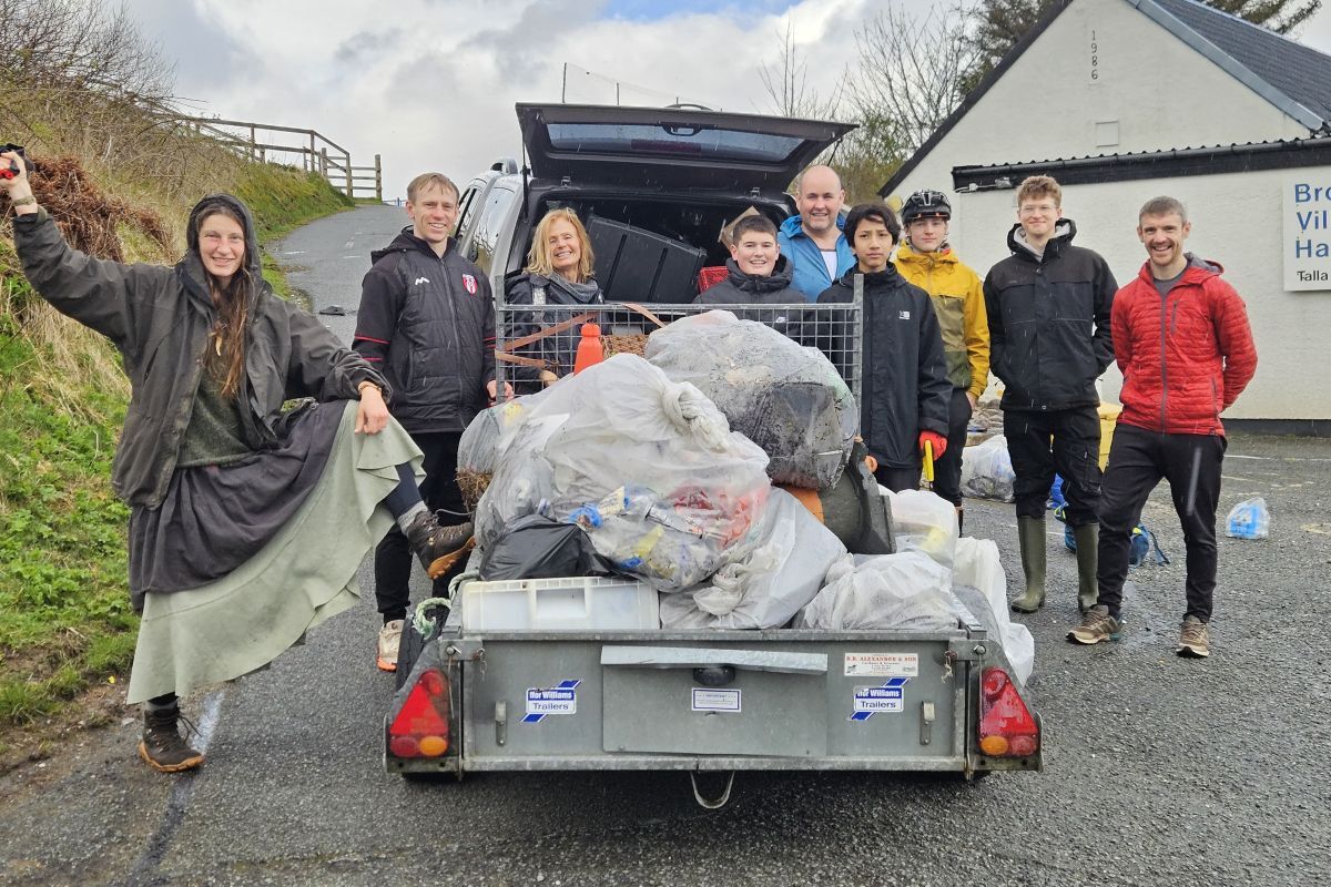 Team Otter Broadford clean up for "Pick it, Plant it" campaign