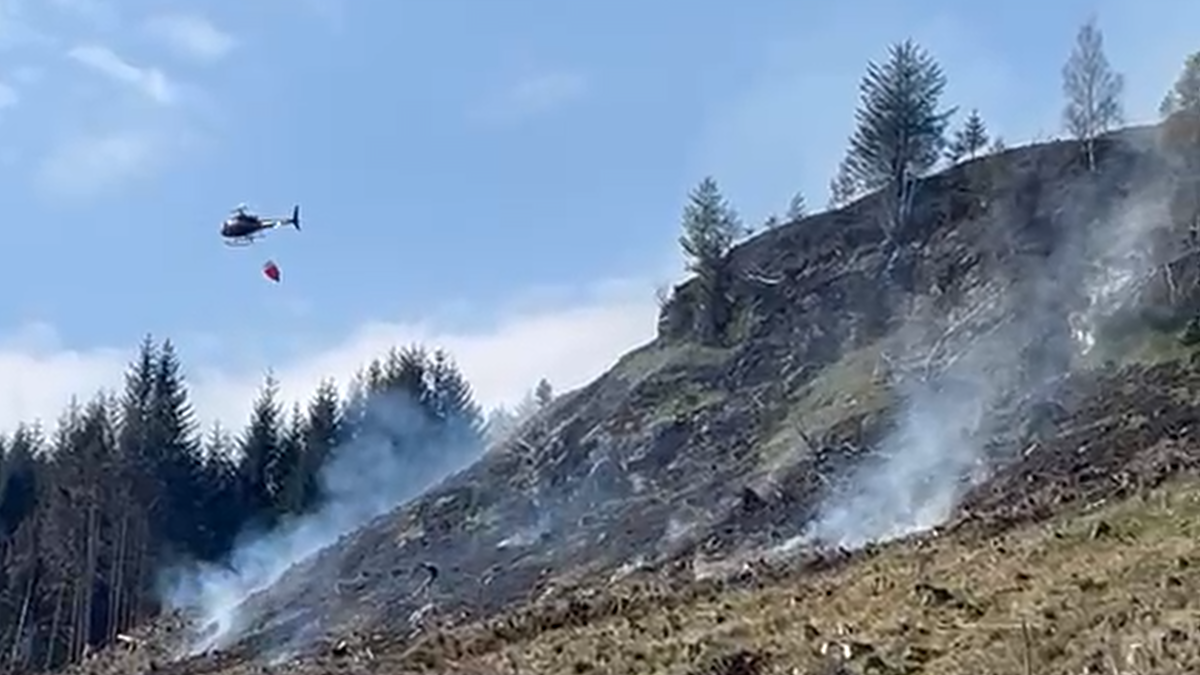 Wildfire warning as grass fire tackled