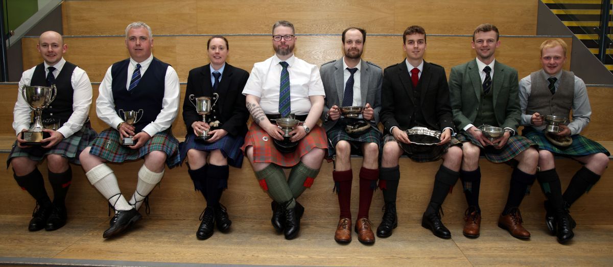 KMG Highlands and Islands Music and Dance Festival 2026 09 Senior pipers with prizes Photo Kevin McGlynn web