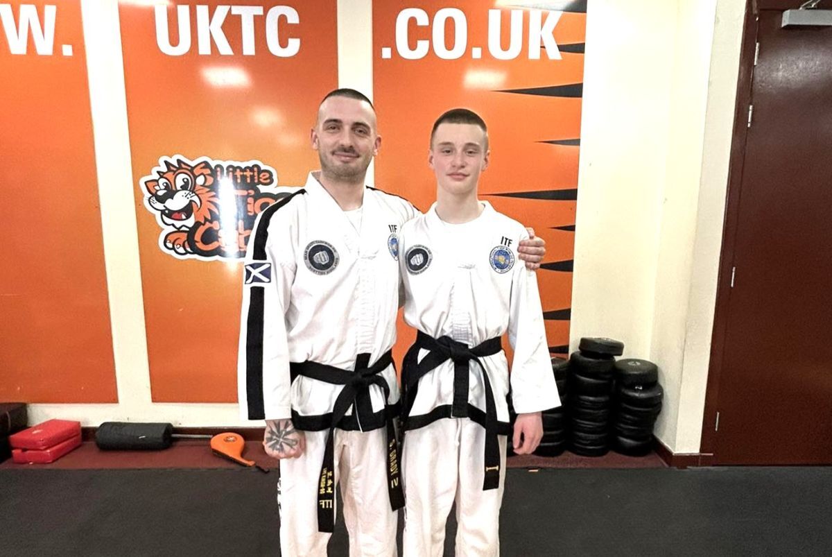 Sean Grady Snr and Sean Grady Jnr celebrate their selection for the World Championships.