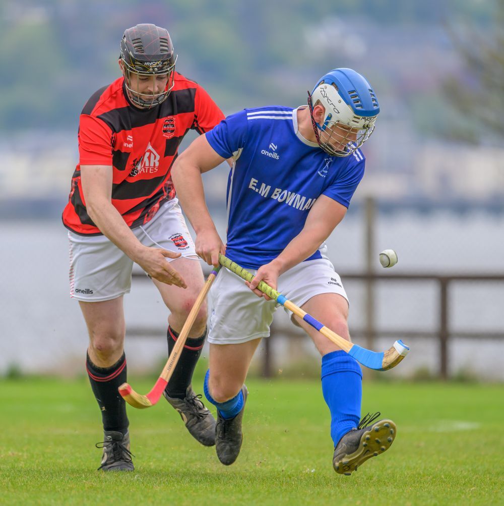 Kilmallie's Shane O'Rua slips his marker. Photograph: Phil Hughes.