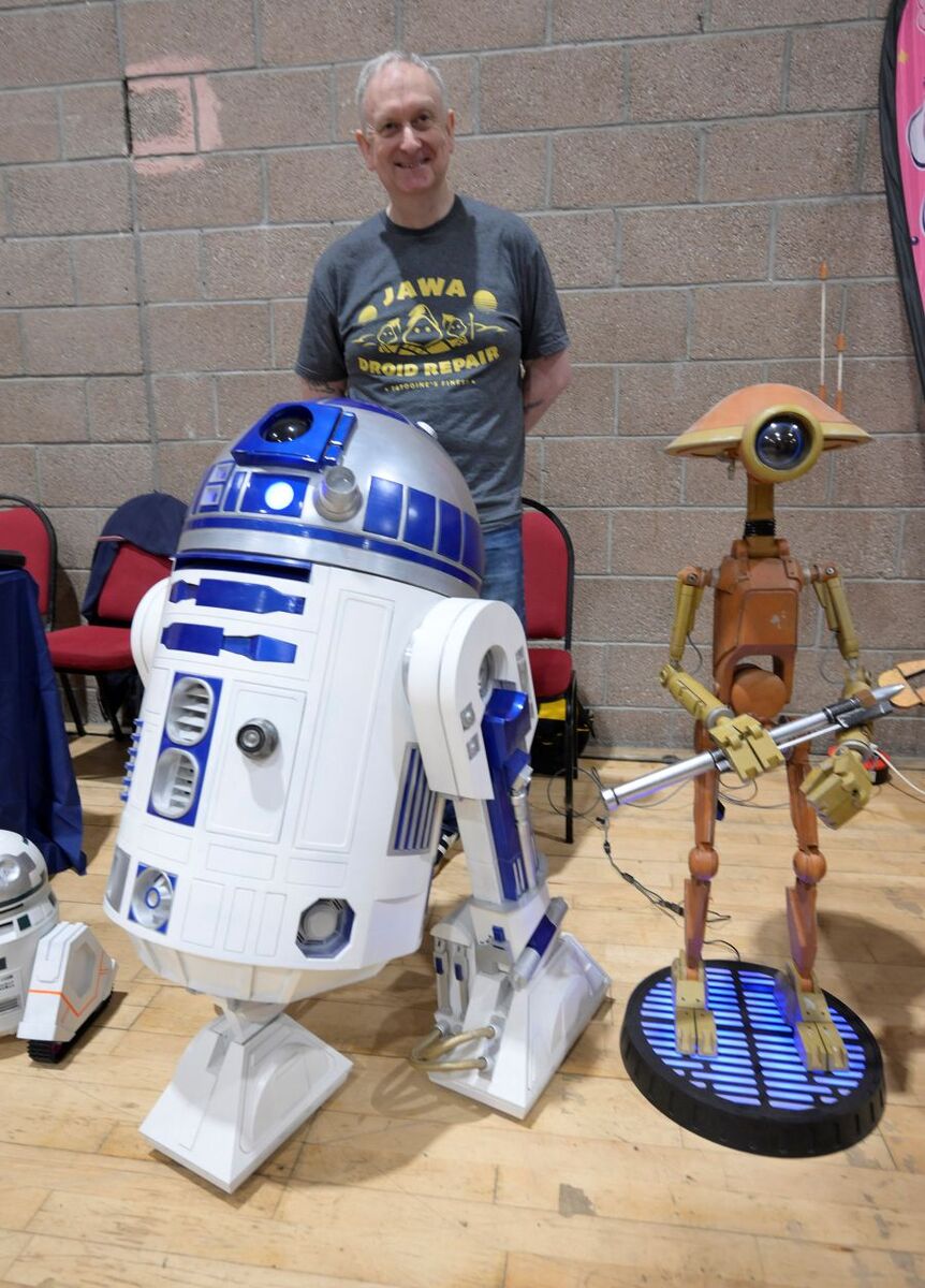 Travelling to the Fort William Model show, not from a galaxy far far away but from Roybridge, Chris Millard's fully functioning, radio controlled R2D2 robot from Star Wars was a tremendous feat of construction. Photograph: Iain Ferguson, alba.photos.