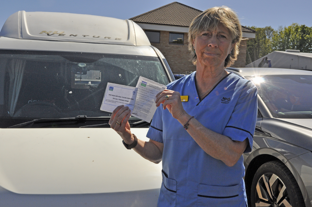 ow t19 Gill fairclough with parking ticket and permit