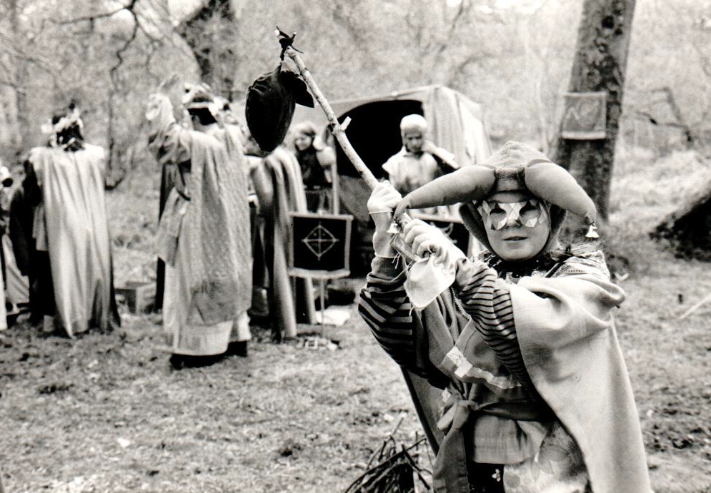 Around 15 Arran pagans gathered in the forest somewhere south of Brodick to welcome summer with a Beltane Festival where they held a ceremony and dressed in medieval-looking outfits.