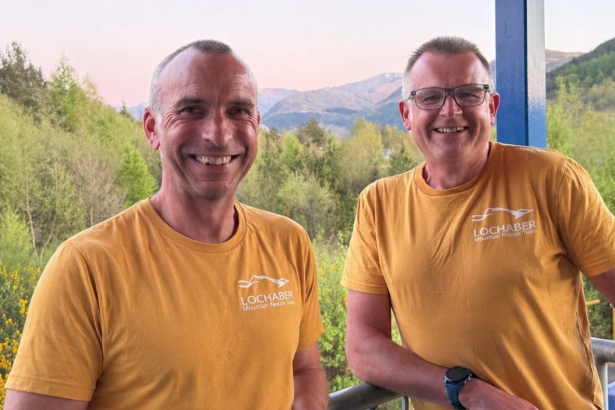 Iain Murray and Astie Cameron from Lochaber Mountain Rescue are bracing themselves to take on the gruelling Lochaber Round. Photograph: Lochaber Mountain Rescue