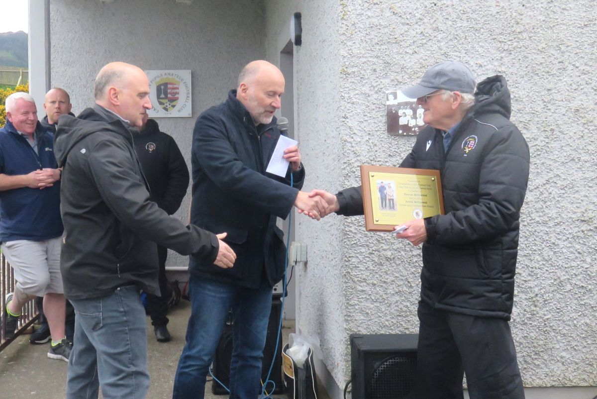 Plaque honours McDiarmid legacy at Kintyre Park
