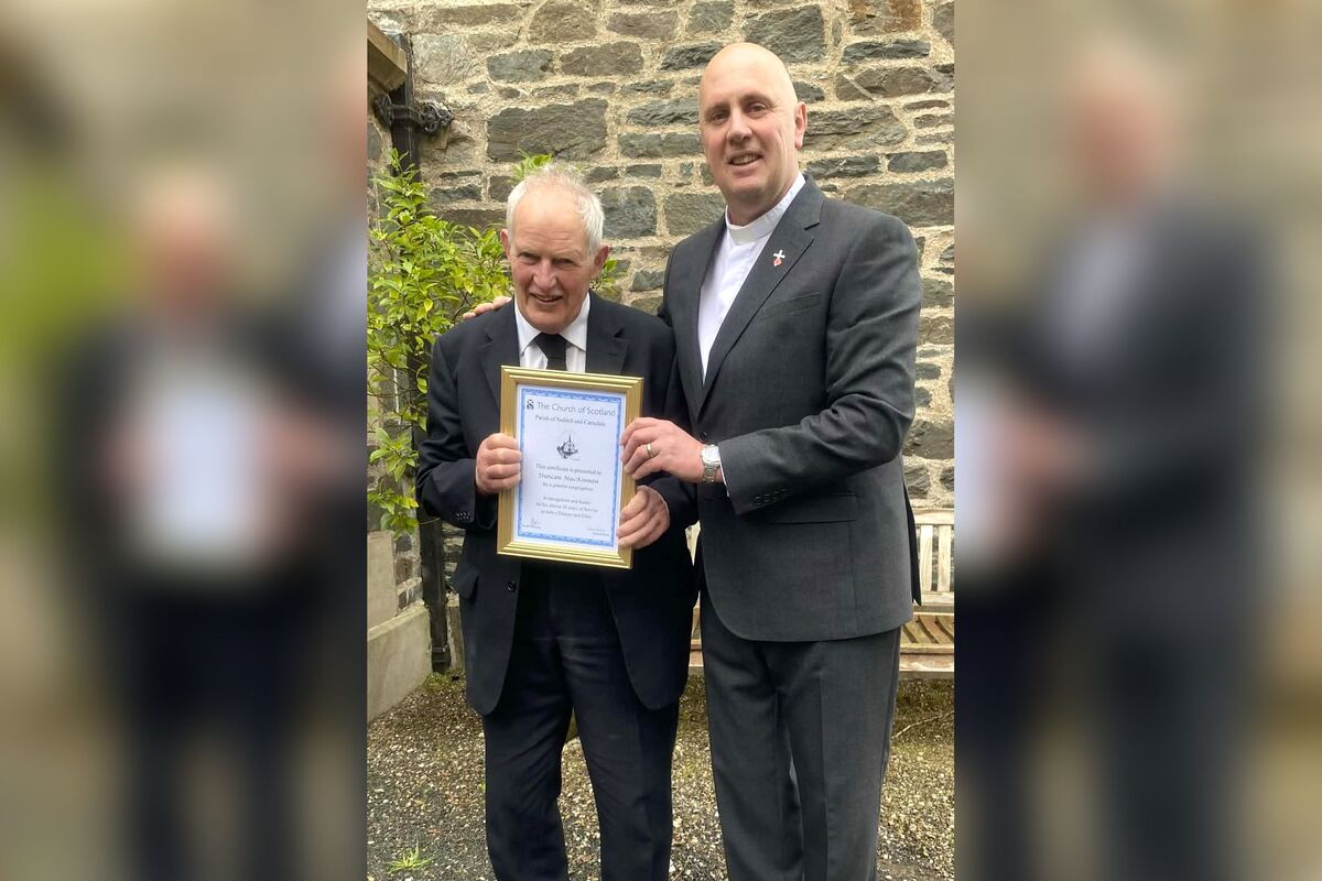 Carradale kirk stalwart honoured for decades of service