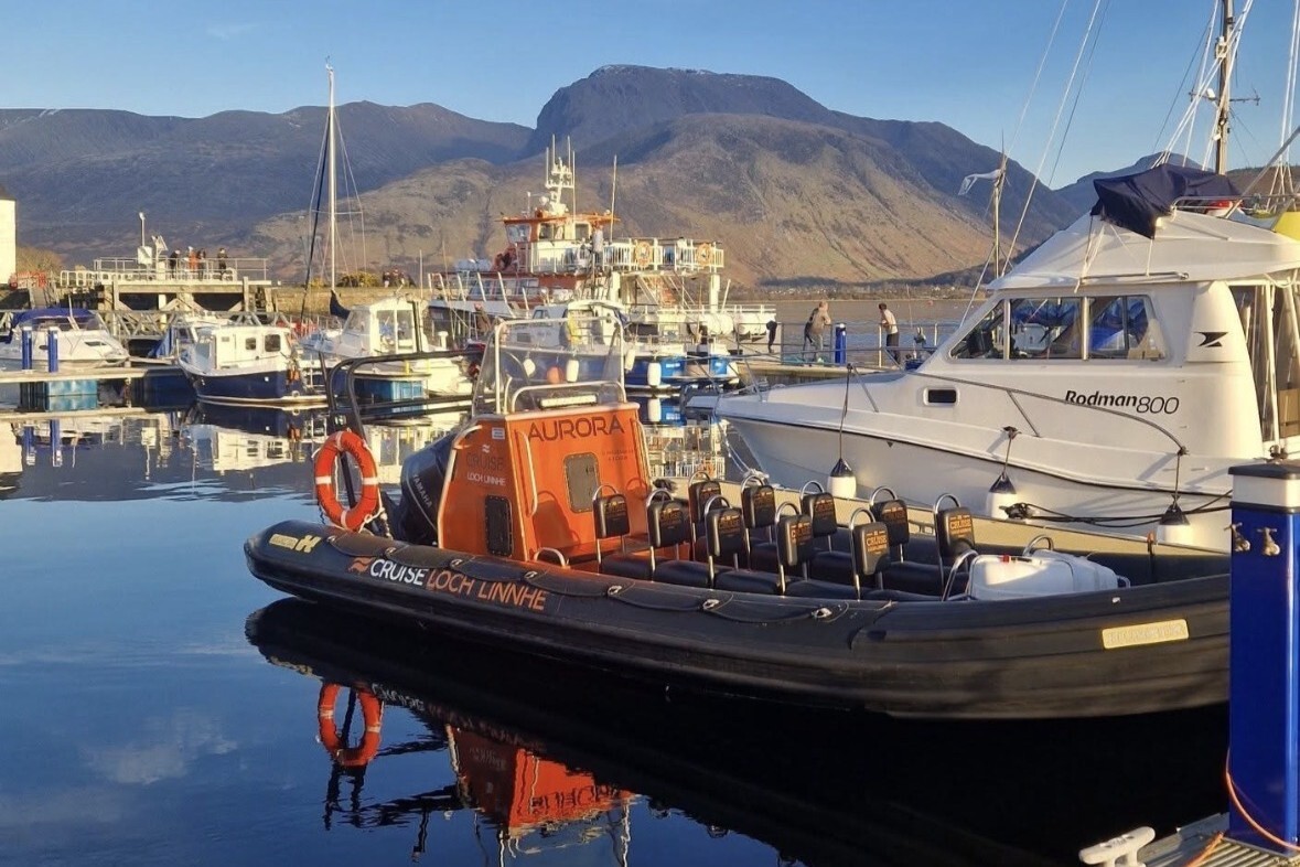 As well as sailing and rowing, a ride in a RIB will be possible at the Corpach Marina Community Day.