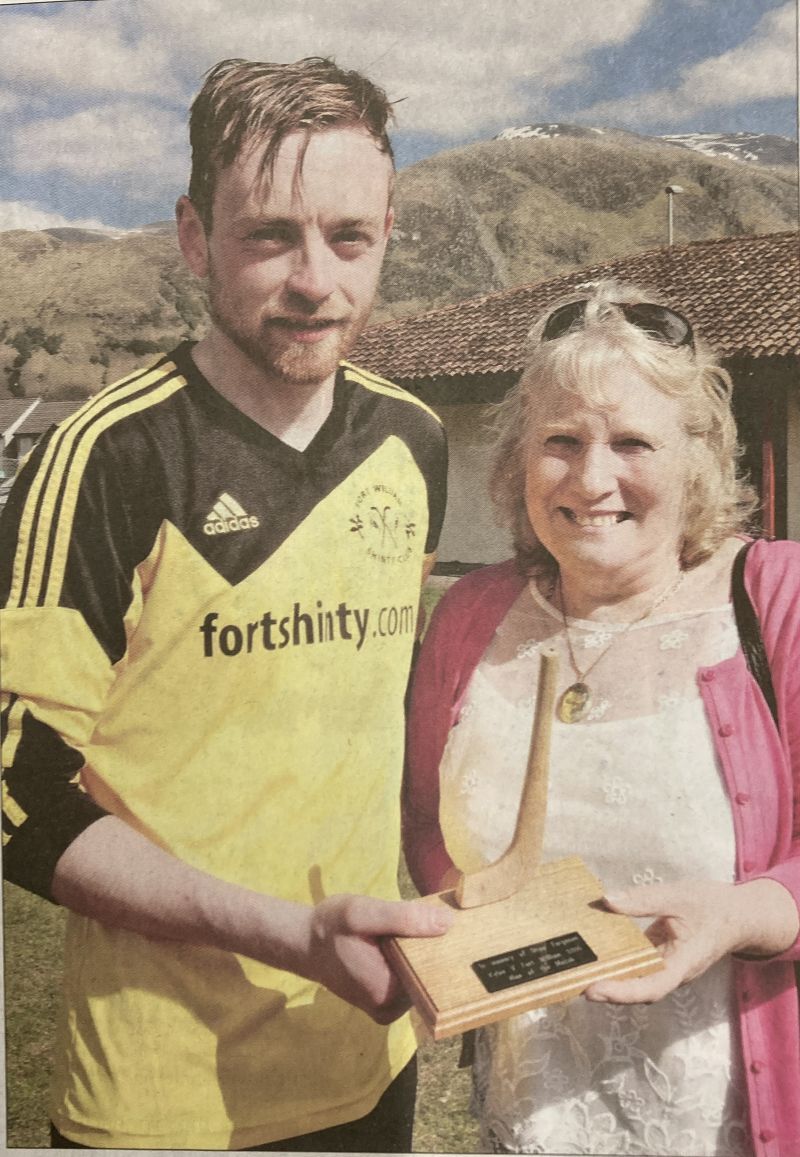 2016: The annual memorial shinty match in memory of Drew Ferguson, who died suddenly three years ago, aged just 24, was played at the weekend between Fort William and Kyle. Drew&rsquo;s mum Sheila presented the man of the match award to Fort William defender Sean Cameron.